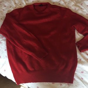 Red wool j crew sweater. Excellent condition!